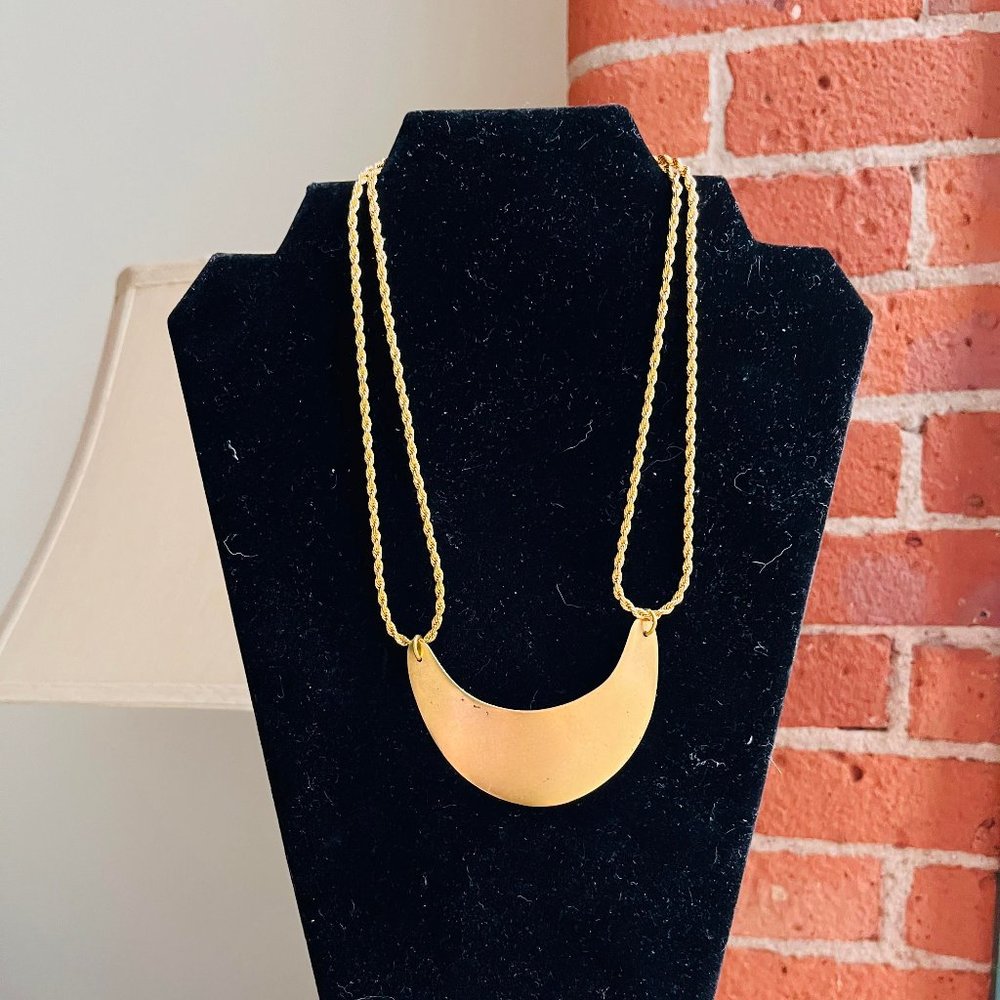 Vintage crescent moon necklace